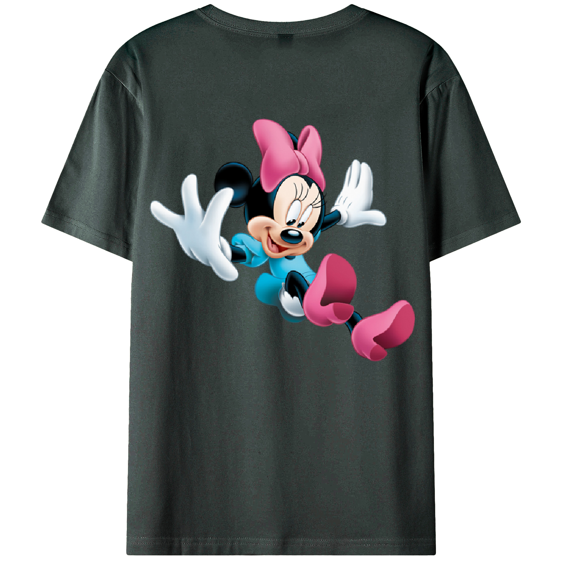 ミッキーマウス Mickey Mouse 綿100％ メンズ半袖Tシャツ（バックプリント） 通気性